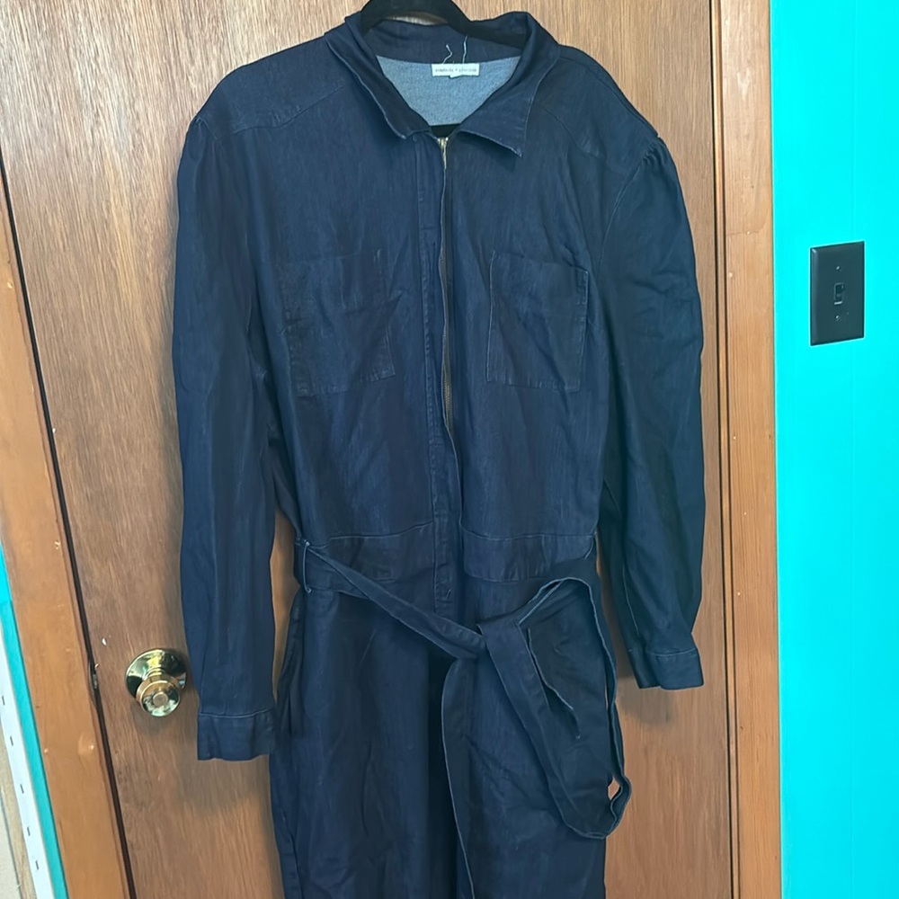 Standards and Practices 2X denim boiler-suit jumpsuit.
